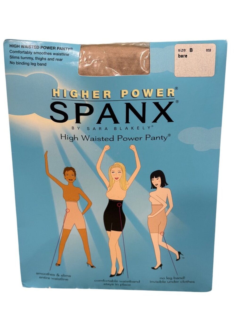Spanx High Waisted Power Panty Bare Size B Smoothing Shapewear New